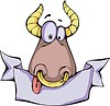 Vector clipart: curious bull template