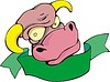 Vector clipart: curious bull template