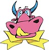 Vector clipart: curious bull template