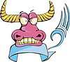 Vector clipart: curious bull template