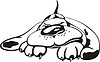 Vector clipart: sleeping dog cartoon