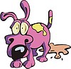 Vector clipart: sad doggy wet oneself