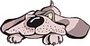 Vector clipart: dog peeping