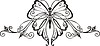 Vector clipart: symmetrical butterfly vignette