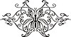 Vector clipart: symmetrical butterfly vignette