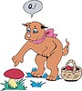 Vector clipart: curious dog cartoon