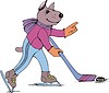 Vector clipart: curious dog cartoon