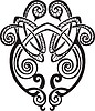 Vector clipart: symmetrical decorative vignette