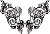 Векторный клипарт: симметричная декоративная виньетка