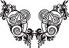 Vector clipart: symmetrical decorative vignette