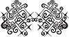 Векторный клипарт: симметричная декоративная виньетка