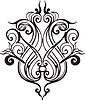 Vector clipart: symmetrical decorative vignette