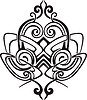 Vector clipart: symmetrical decorative vignette