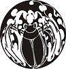 Vector clipart: round beetle decoration