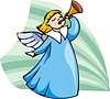 Vector clipart: angel troubadour