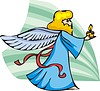 Vector clipart: angel with candle