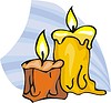 Vector clipart: melting wax of candles