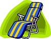 Vector clipart: folding chair