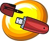 Vector clipart: USB cable