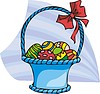 Easter basket with eggs