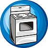 Vector clipart: electric stove