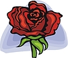 Vector clipart: red rose