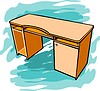 Vector clipart: writing table