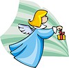 Vector clipart: angel with gift