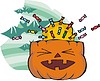 Vector clipart: pumpkin with candies