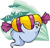 Vector clipart: ghost with candy