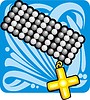 Vector clipart: bangle with little cross