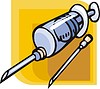 Vector clipart: syringe and needle