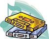 Vector clipart: audio cassettes