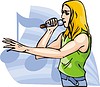 Vector clipart: singer