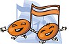 Vector clipart: dancing notes