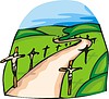 Vector clipart: crucifixion road