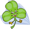 Vector clipart: Smiling shamrock