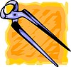 Vector clipart: pair of tongs