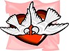Vector clipart: doves and heart