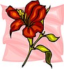 Векторный клипарт: красный цветок