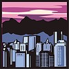 Skyline von Vancouver | Stock Vektrografik