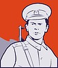 Vector clipart: soviet frontier troops poster