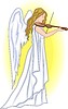 Vector clipart: angel playing a violin