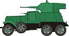 Векторный клипарт: бронеавтомобиль БА6