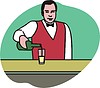 Векторный клипарт: бармен