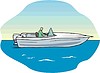 Векторный клипарт: моторная лодка