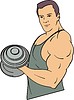 Vector clipart: bodybuilder
