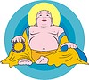 Vector clipart: Fat Buddha - Budai