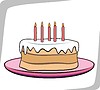 Vector clipart: birthday cake