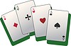 Vector clipart: playing cards aces